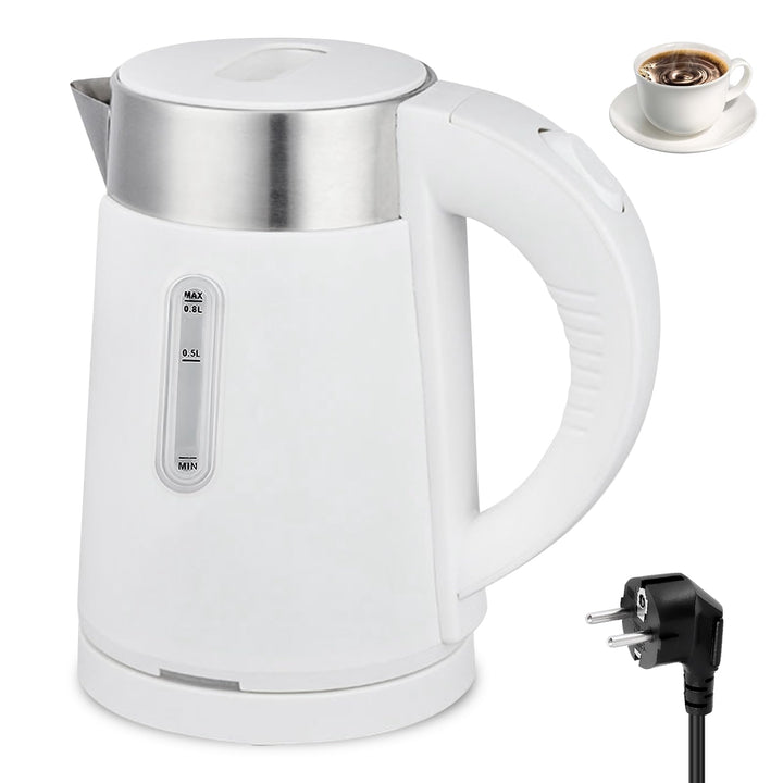 0.8L Reisekessel Edelstahl: Kleiner Wasserkocher, Doppelwandiges Design, Reise Wasserkocher, Leise T