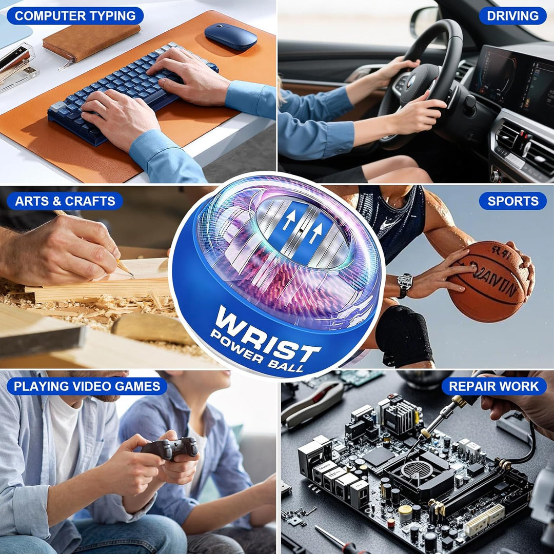 Gyroball Handtrainer, Handgelenk Trainer zur Stärkung von Armen, Fingern, Handgelenkknochen und Musk