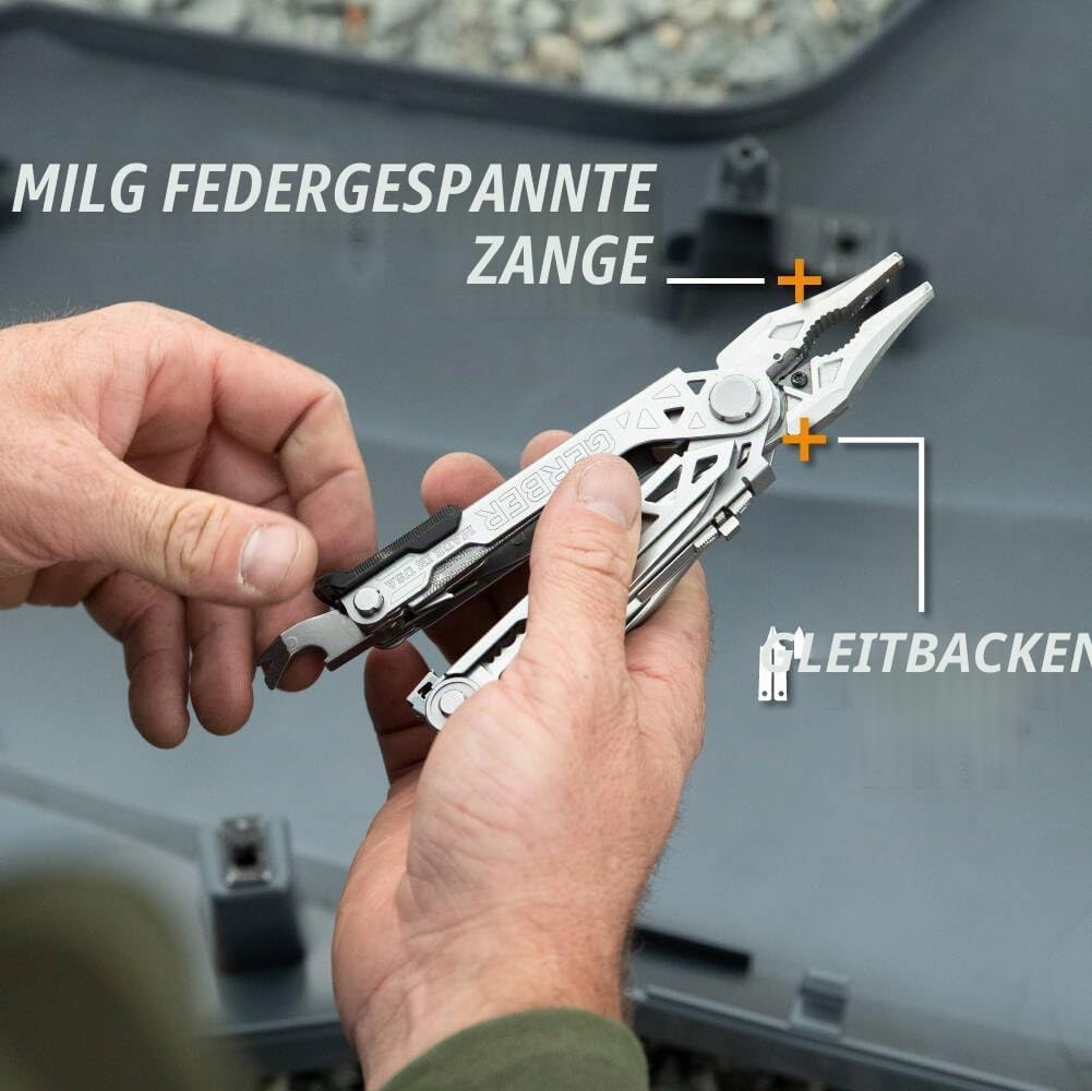 Gerber Multifunktionswerkzeug mit Leder-Scheide und Bit-Set, Center-Drive Plus, 30-001599, Center-Dr