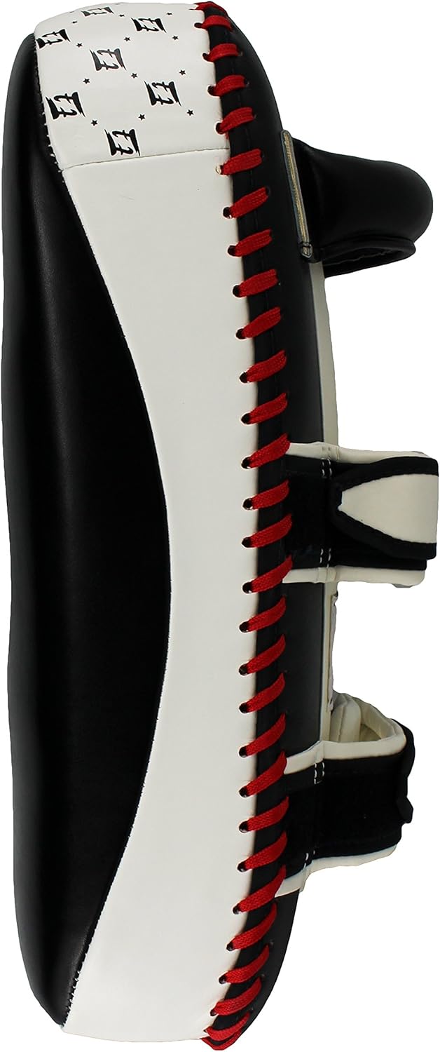 Fairtex Muay Thai Kick Pad - Curved Shape 40x21x12cm HxBxT schwarz/weiss, 40x21x12cm HxBxT schwarz/w