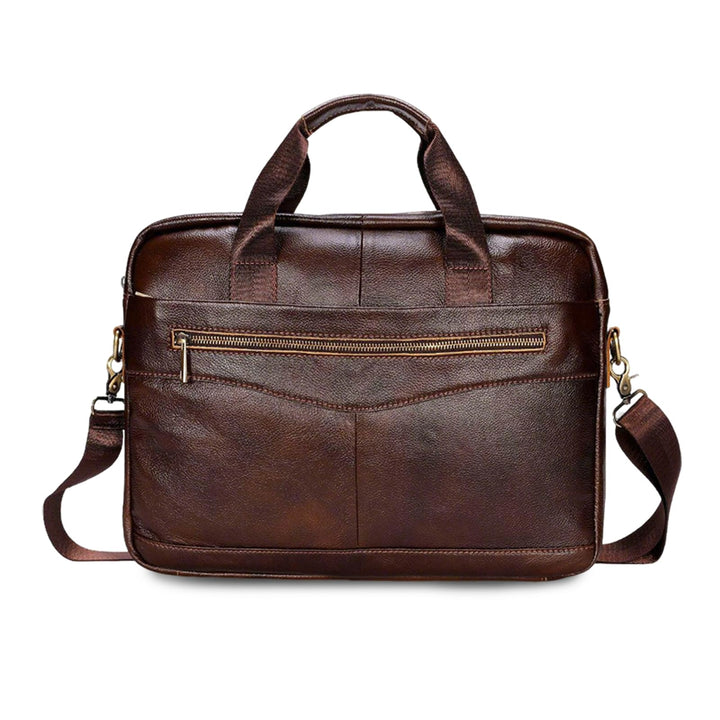 FANDARE Retro Leder Aktentasche Herren Business Henkeltasche Dokumententasche Geschäftstasche Messen