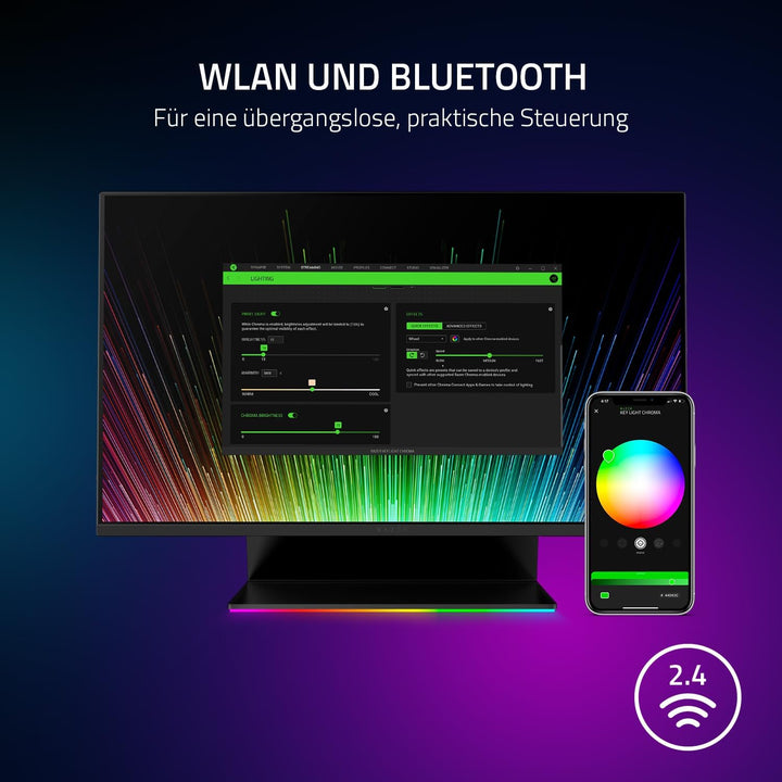 Razer Key Light Chroma - RGB Key Light für Streaming (Komplettlösung für Streaming-Beleuchtung, Indi