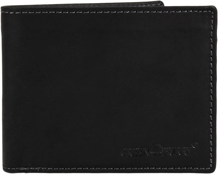 Greenburry Vintage Black Geldbörse Leder 12,5 cm