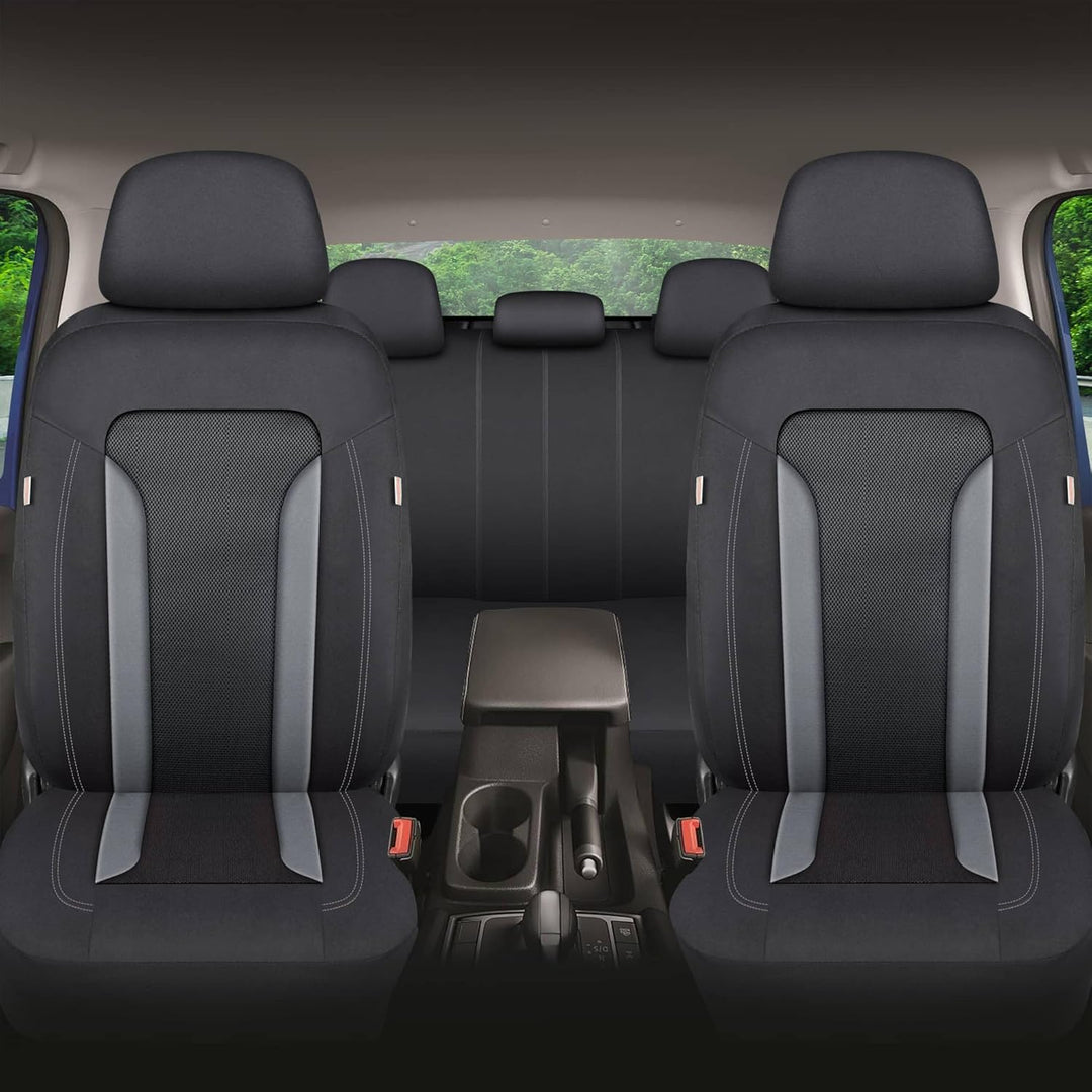 Schonbezüge-Komplettset für Skoda Karoq Bj ab 2017 in Schwarz/Grau FT2