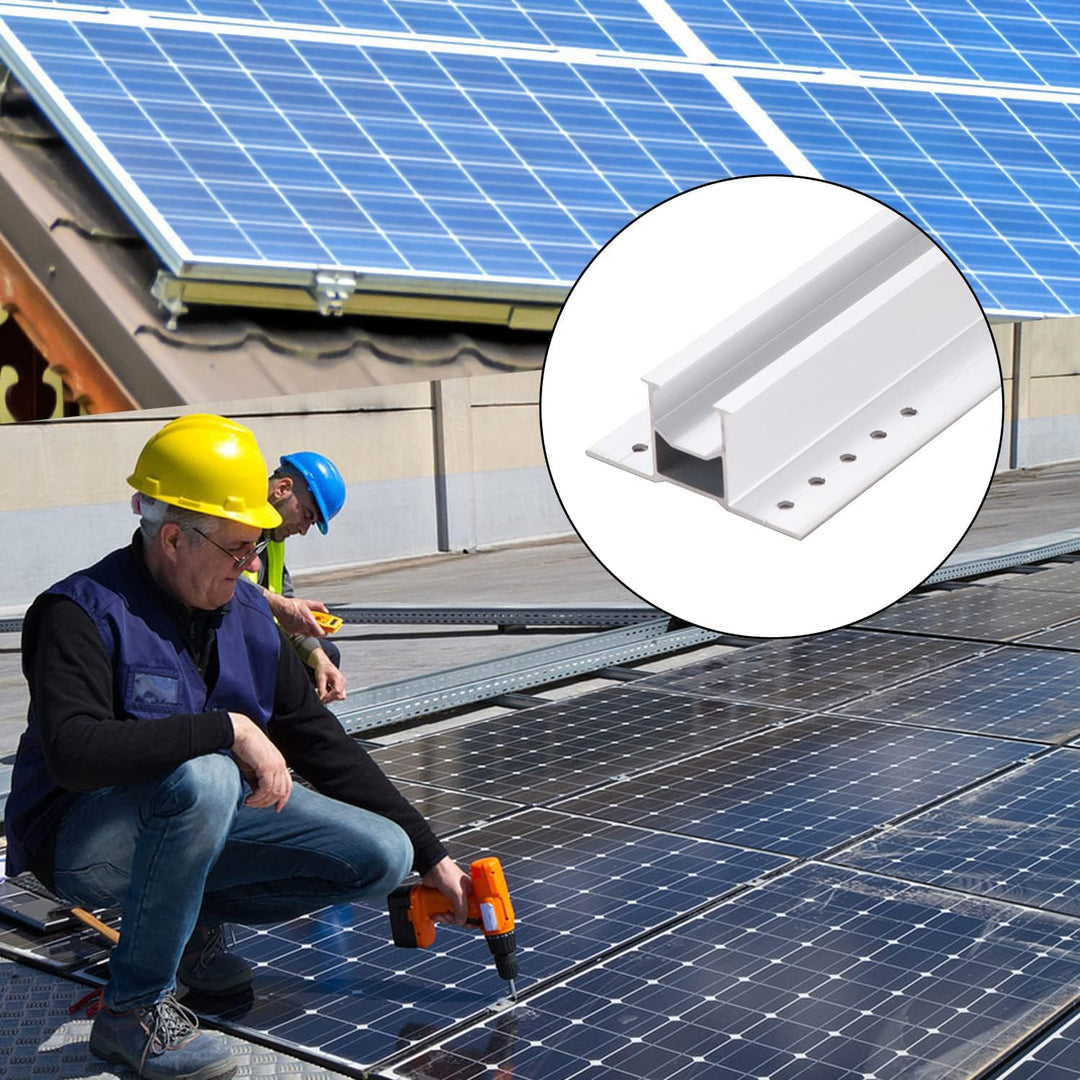 PARTSEE Schienen für Solarmodul Halterung, Solarpanel Alu Halterung Trapezblech Flachdach PV Befesti