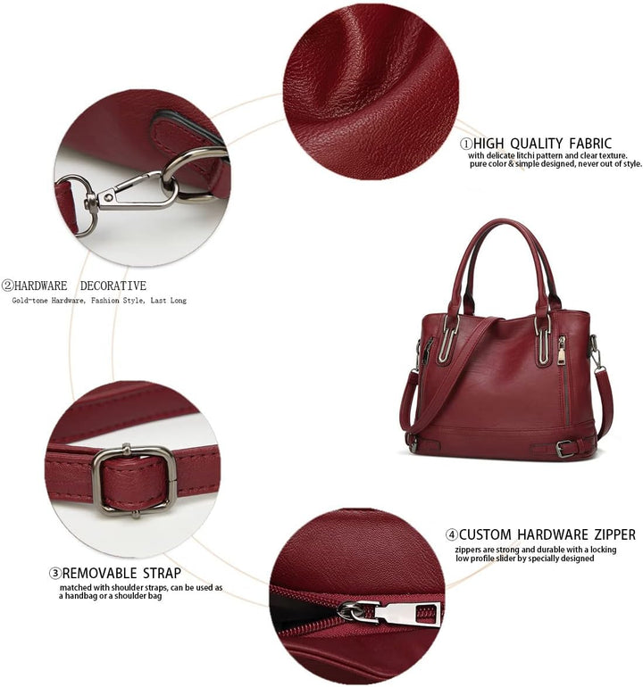Damen Tasche Handtasche Umhängetasche Schultertasche Frauen Kulturbeutel Weekender Klein PU Leder DE