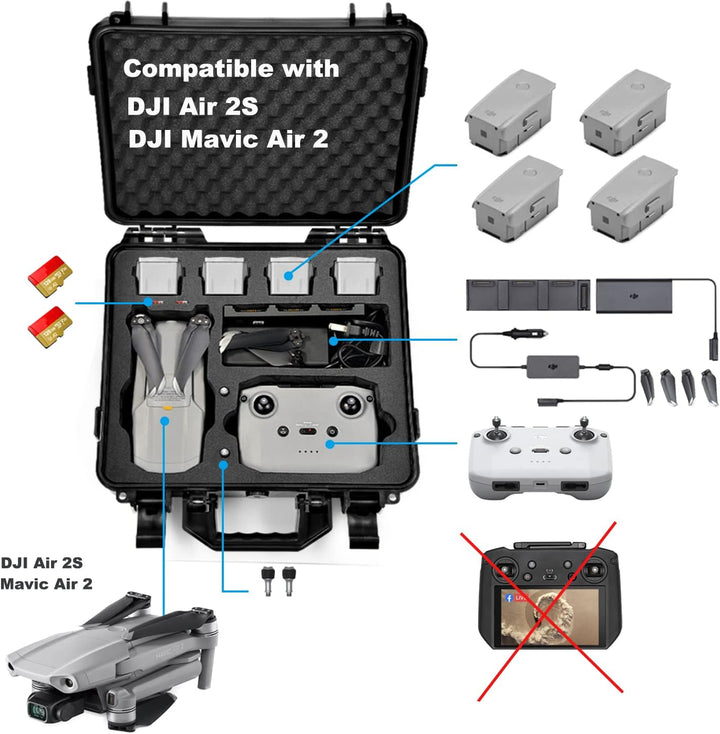 LEKUFEE wasserdichte Tragetasche für DJI Air 2S (DJI RC N1)/ DJI Mavic Air 2 Combo(DJI RC N1) und DJ