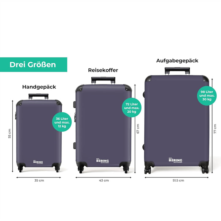 Koffer XL Gross 77x51.5x28 cm Reisekoffer mit Rollen Leicht Trolley grosser Hartschalenkoffer Rollko