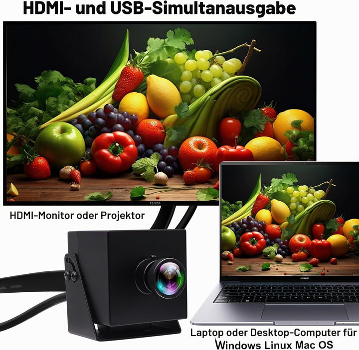HDMI USB Kamera 60fps Hochgeschwindigkeitskamera ELP 4K HDMI USB 3.0 PC Kamera mit gleichzeitiger Au