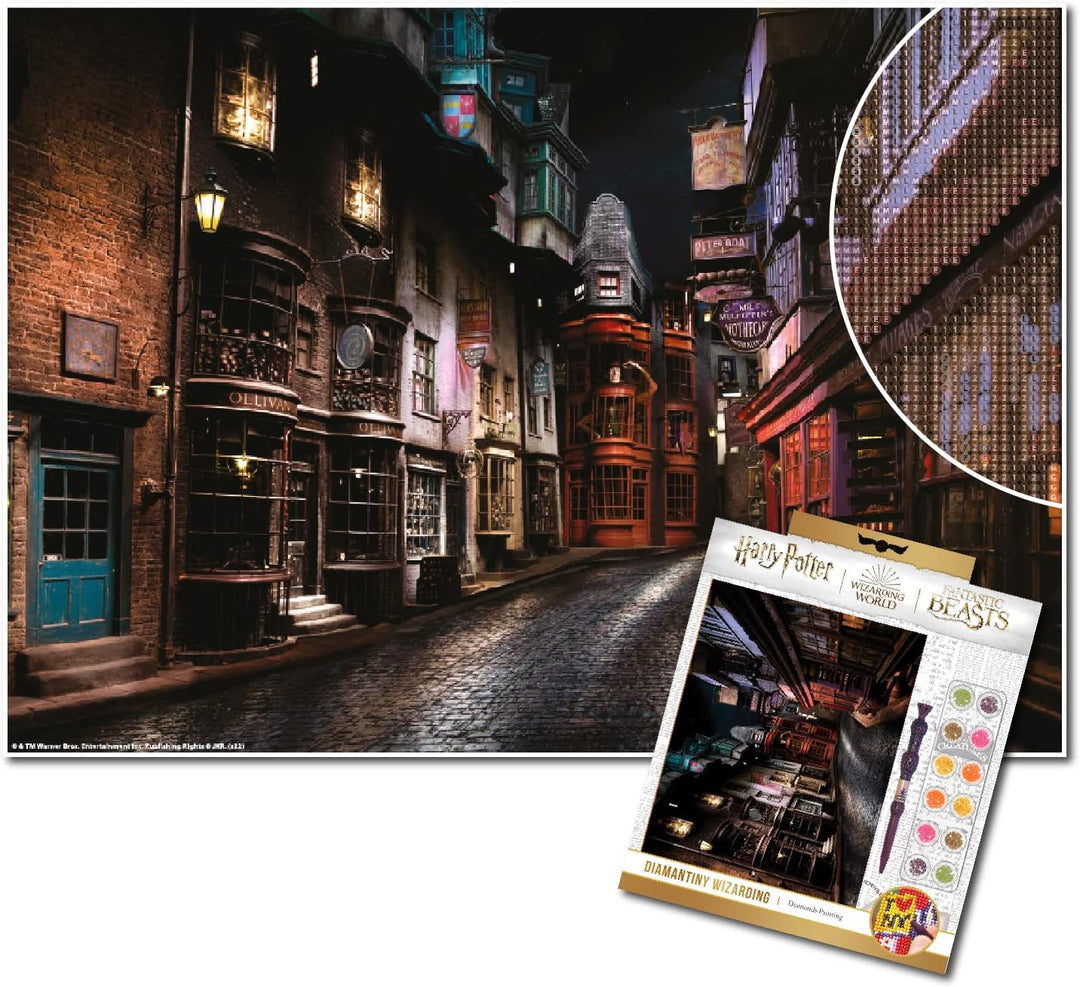 DIAMANTINY Harry Potter-Landscape Diagon Alley - Kreieren Sie das Mosaik, Crystal Art, Diamond Paint