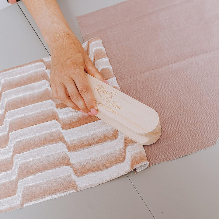 Love Sew Quilters Clapper – unlackiertes Holz, Schneiderklöppel, Mehrzweck-Nähwerkzeug zum Abflachen