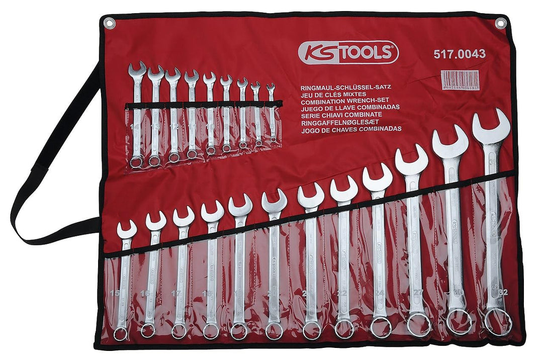 KS Tools 517.0043 Ringmaulschlüssel-Satz, abgewinkelt, 21-tlg 6-32mm