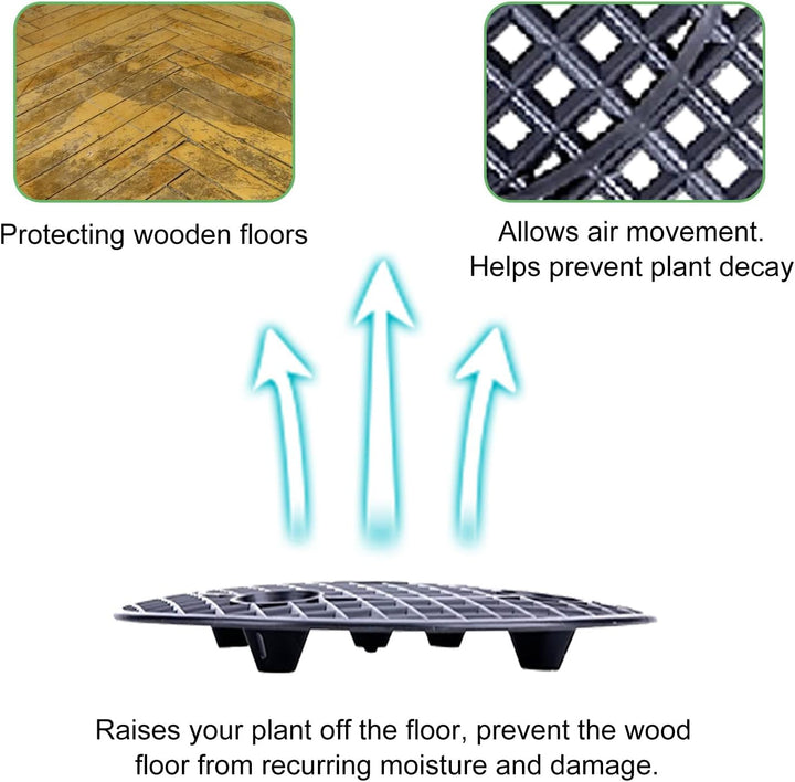 mumisuto 6 Stück Topfpflanzen-Ständer, grosse Pflanzenständer, 30cm Durchmesser, Pflanzenebenentopf-