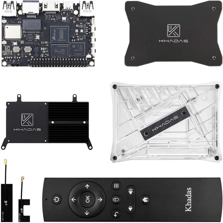 khadas VIM3L Amlogic S905D3 12 nm Prozess für niedrige Hitze und hohe Effizienz (VIM3L HTPC Kit), VI