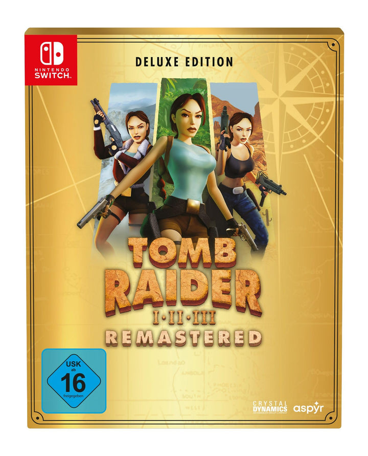 Tomb Raider 1-3 Remastered Starring Lara Croft Deluxe Edition - Switch Nintendo Switch Deluxe Editio