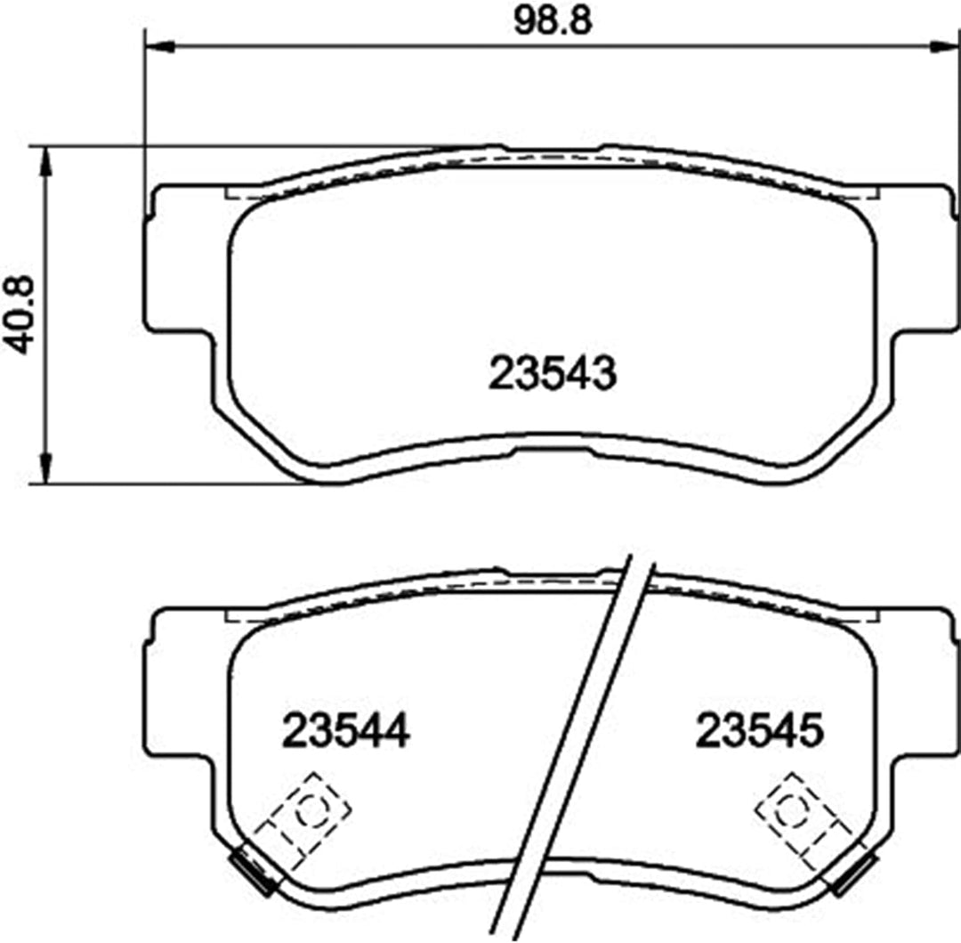 HELLA PAGID 8DB 355 009-971 Bremsbelagsatz - T1305 - Dicke/Stärke: 15mm - Bremssystem: Mando - mit a