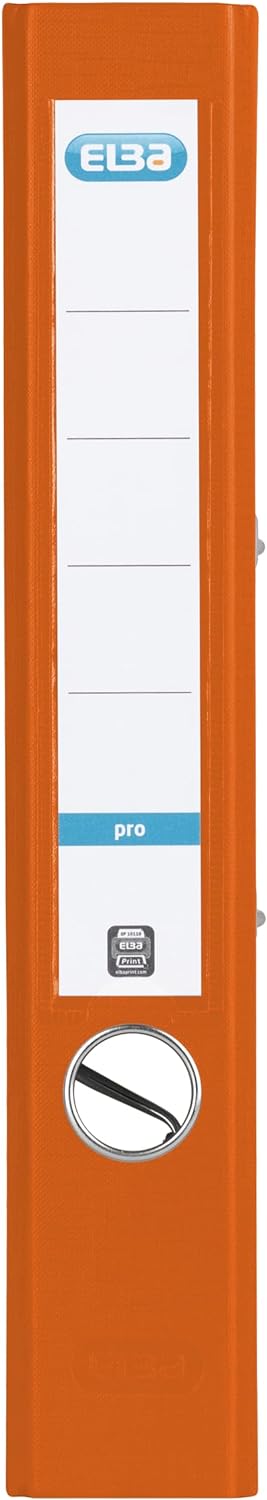 Elba Ordner A4, Smart Pro, 5 cm schmal, Kunststoff aussen, orange, 10 Stück, orange