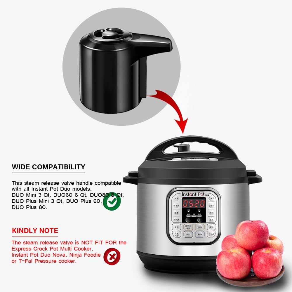 Dampfablassventil-Ersatz für Instant Pot Duo/Duo Plus 3, 5, 6 und 8 Quart, Mini 3 Qt, Duo50 5 Qt, Du