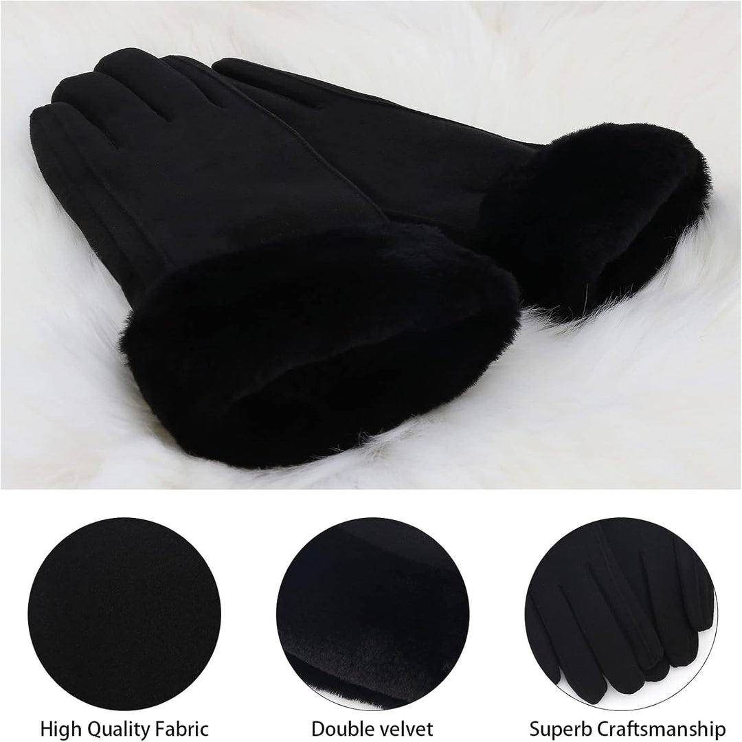 ZASFOU Damen Winter Warm Touchscreen Handschuhe mit Fleece Gefütterte Strick winterhandschuhe für Ka