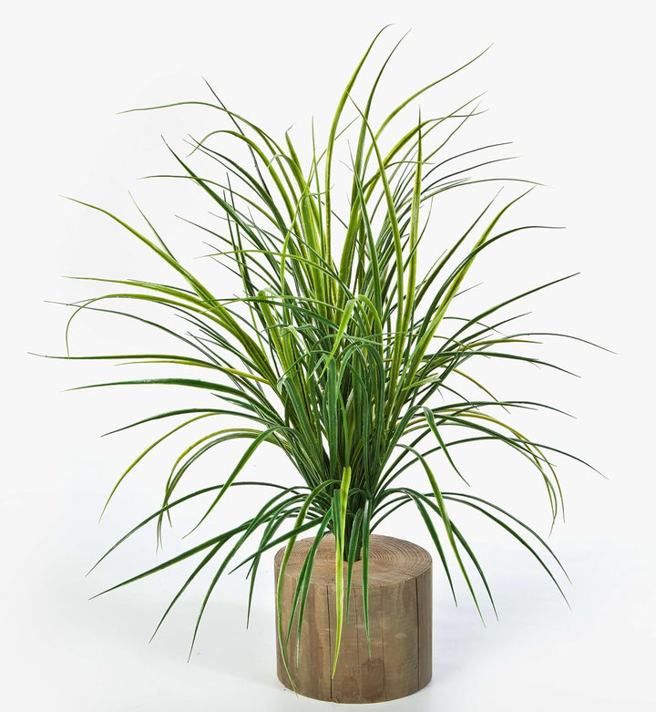 artplants.de Kunst Schilfgras Elias, 158 Halme, grün, auf Steckstab, 75cm - Kunst Gras - Grasbusch k