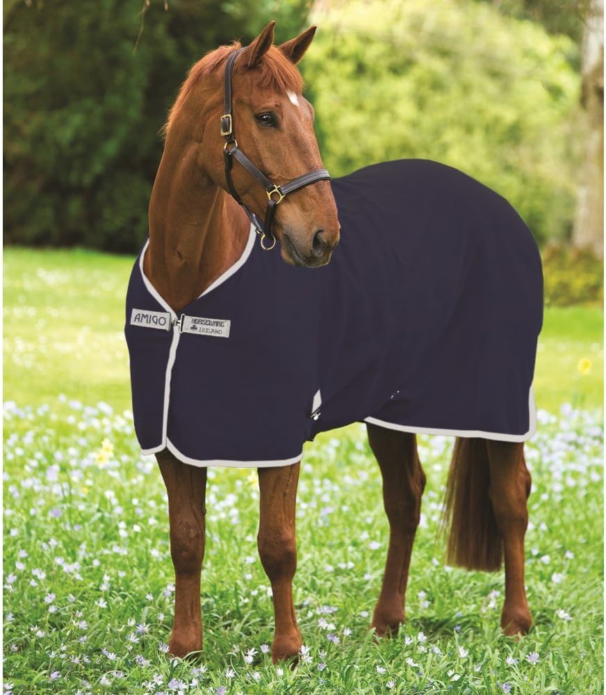 Horseware Amigo Jersey Cooler Abschwitzdecke Navy/Silver 125cm, Navy/Silver 125