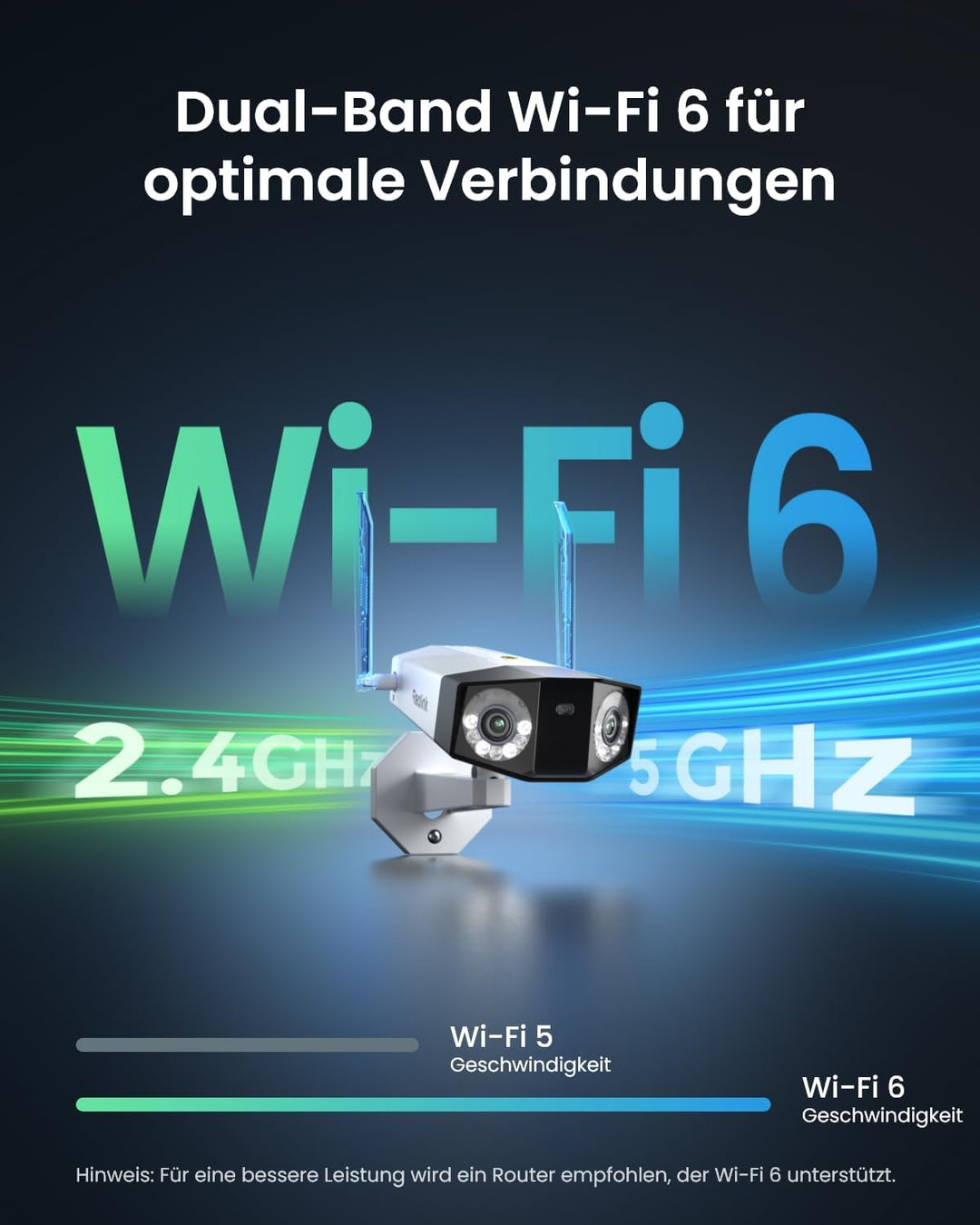 Reolink Duo 3 WiFi, 16MP Wi-Fi 6 Überwachungskamera Aussen WLAN mit 180° Panoramablick, Bewegungsspu