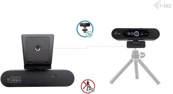 i-tec Solomon WH200 Webcam 2K mit Native Unterstützung für Windows Hello, Hochwertiges Mikrofon und