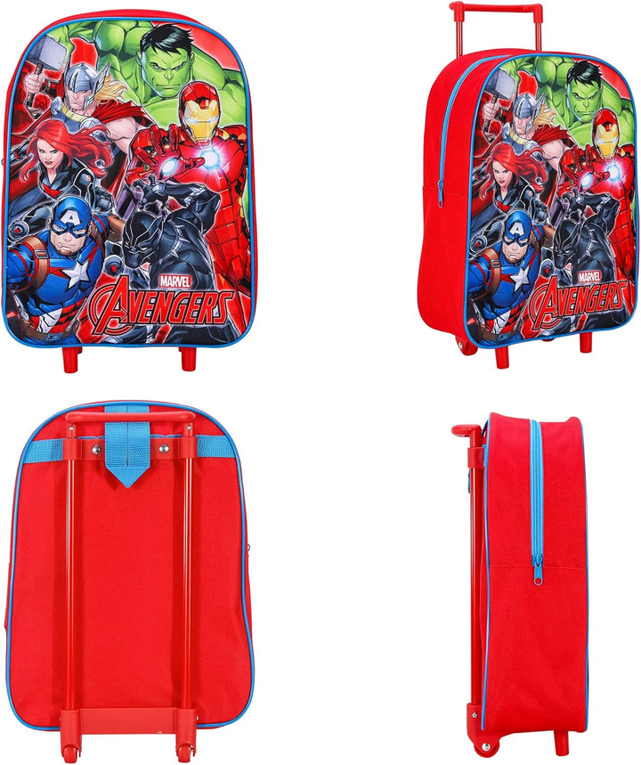 Marvel Avengers Kinderkoffer mit Rollen - Kinder Reise Trolley und Handgepäck - Handgepäck Trolley -