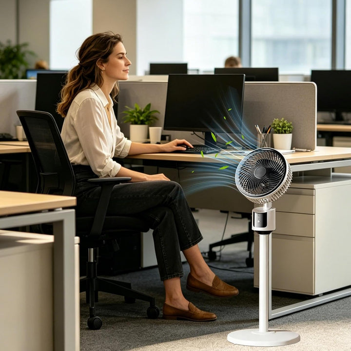 Standventilator, leise, 3 Geschwindigkeiten, USB-betrieben, gross, leistungsstarker Ventilator für Z