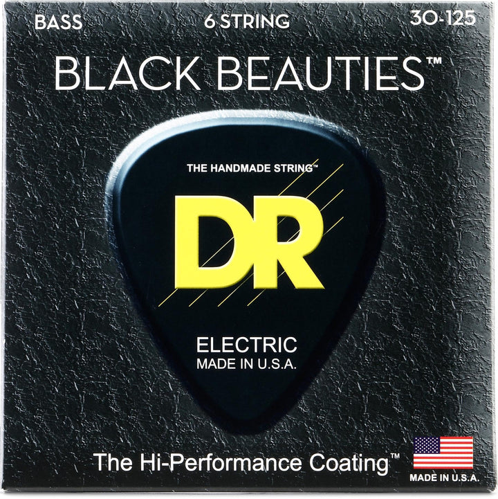 DR B EXBK BKB6-30 Extra Black Beauties Medium Saite (6-String)