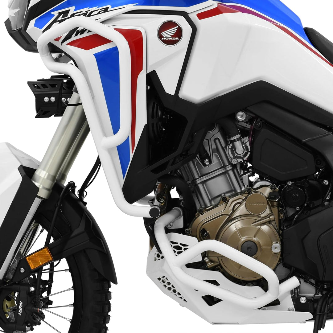 ZIEGER Sturzbügel-Set kompatibel mit: Honda CRF 1100 L Africa Twin SD08 Crash Bars weiss