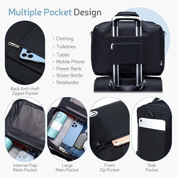 YOODI 40x30x20 Wizz Air Vueling Faltbare Reisetasche Handgepäck Flugzeug Wasserdicht Leicht 25L Hand
