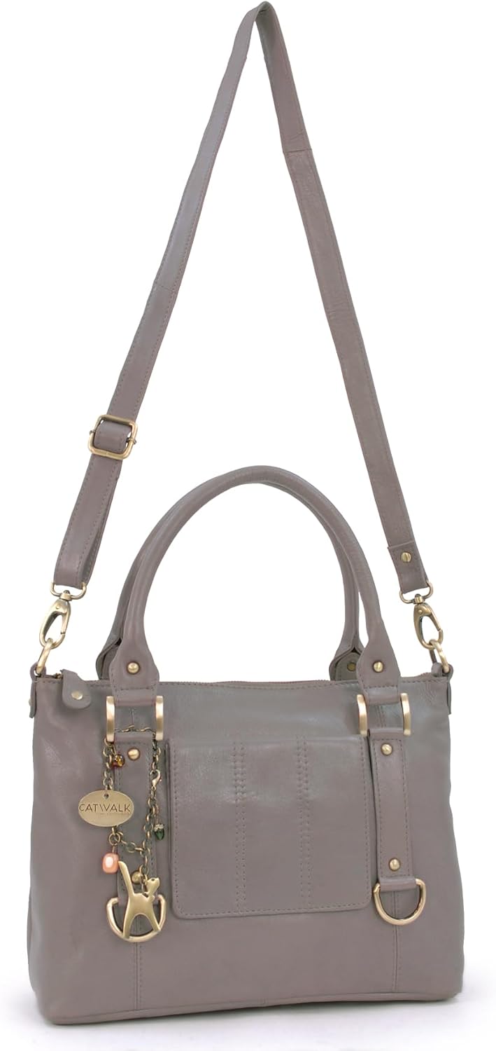 Catwalk Collection Handbags - Damen Leder Schultertasche Gross - Umhängetasche Gross - Arbeitstasche
