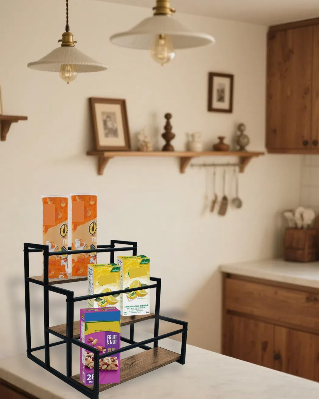 3-Tiers Kaffee Sirup Organizer Rack, Kaffeesirup-Zubehör, Holds 12 Bottles, Sturdy Stand für Kaffee