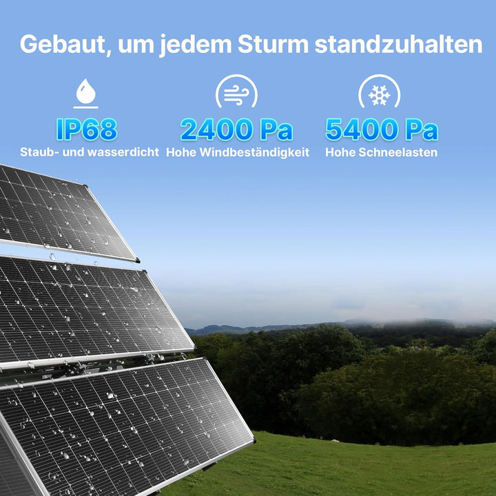 Nicesolar 200W Solarpanel Solarmodul monokristallines Photovoltaik Solarzelle 200 Watt PV Modul für