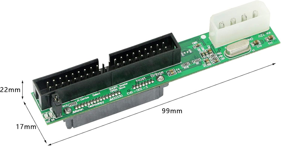 CERRXIAN SSD/SATA auf IDE Bridge Board, SATA zu PATA IDE Konverter, Plug&Play 7+15 Pin 3.5/2.5 HDD D