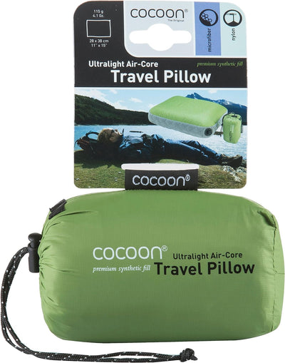 Cocoon Reisekissen/Kopfkissen Air Core Pillow Ultralight - 28x38cm 28x38cm Wasabi Green/Grey, 28x38c