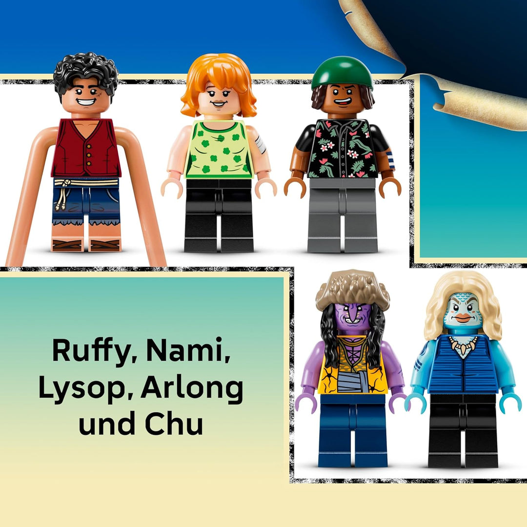 LEGO ONE Piece - Showdown im Arlong Park - Interaktives Spielzeug mit 5 Minifiguren - Ruffy & Nami s