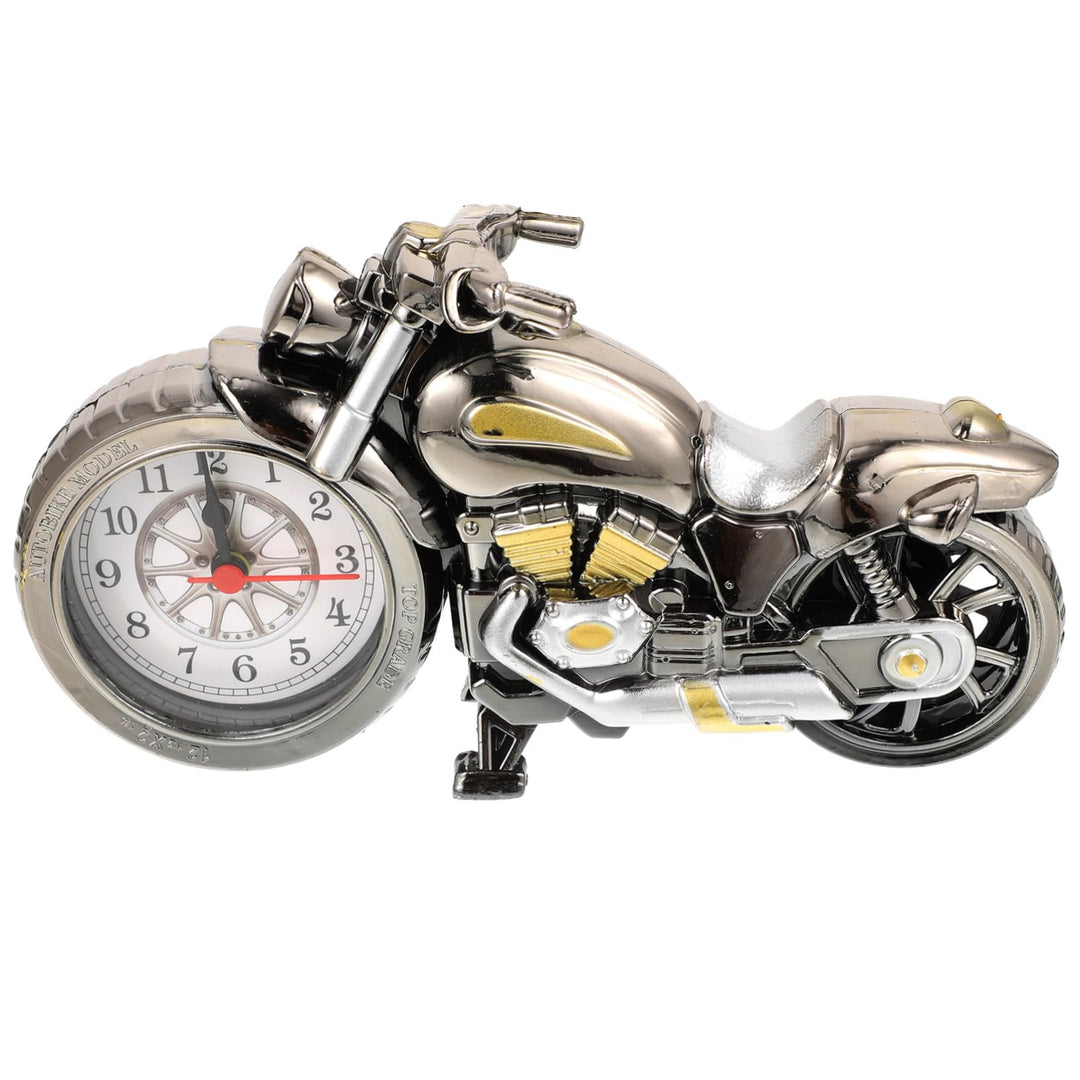 1 Stück -Wecker Fahrrad-Statue Desktop-Ornamente Form Uhr Rustikaler Schreibtisch Mini-Uhr Bürotisch