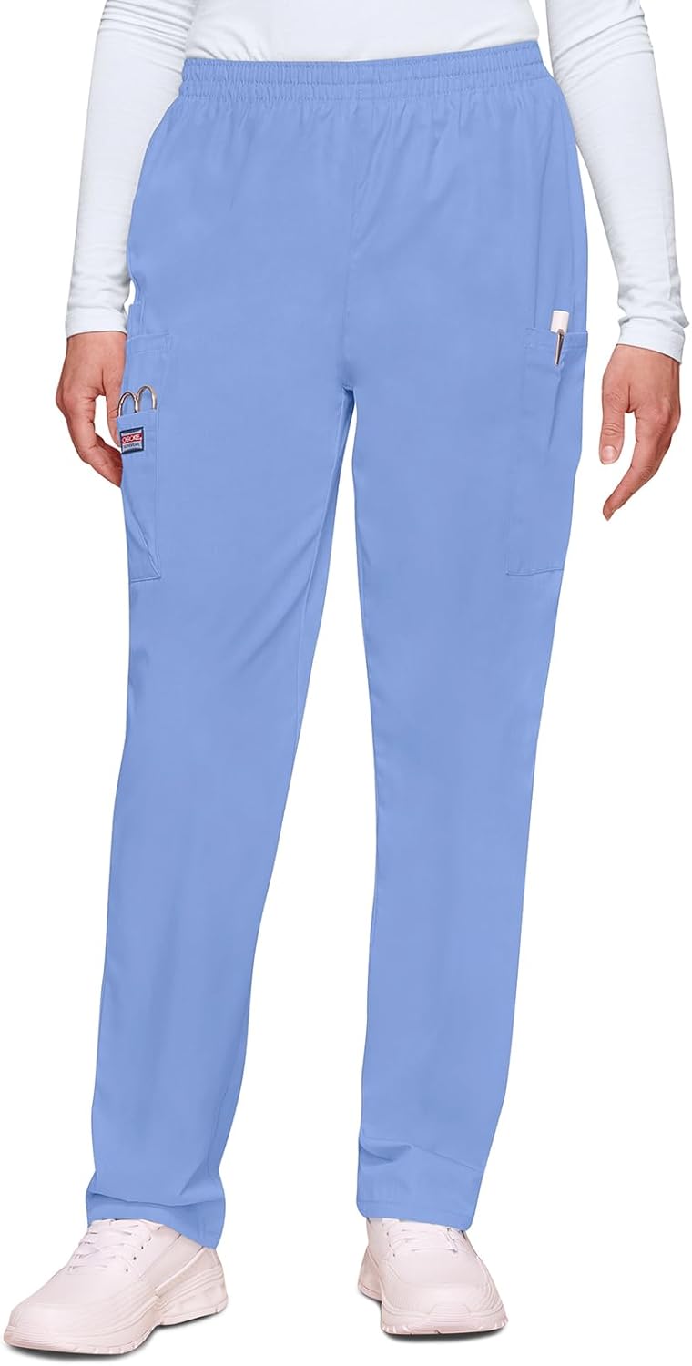 Scrub Pants for Women Workwear Originals Pull-On Elastic Waist 4200 M Ciel, M Ciel