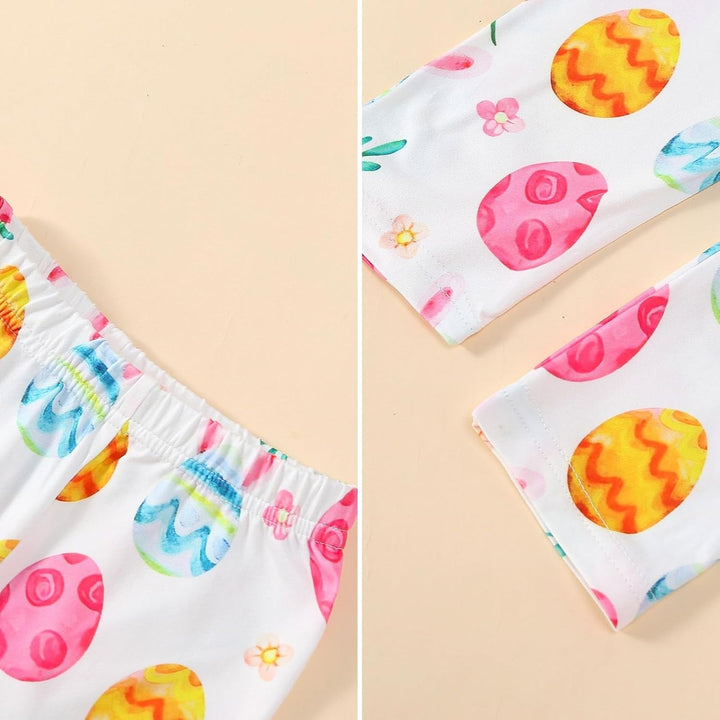 Baby Mädchen Oster Outfit Kleinkind Langarm Hase Kleid + Hase Hosen und Bogen Stirnband für Oster Ge