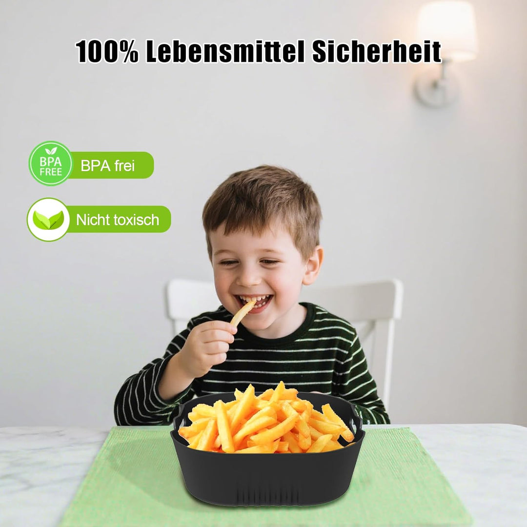Silikonform Heissluftfritteuse für Philips Essential XL 6,2L HD9270/90, 2 Stück Airfryer Silikonform
