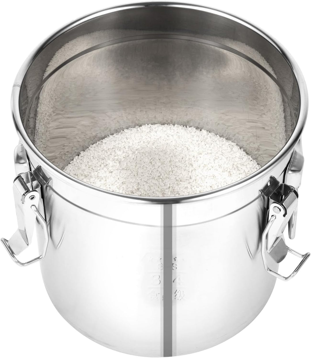 12L/3.17Gal luftdichter Edelstahlbehälter 0.6 mm silberfarbener Vorratsbehälter mit luftdichtem Deck