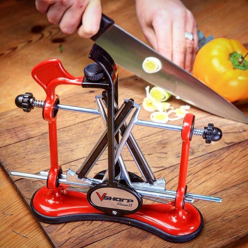Warthog V-Sharp A4 Profi Messerschärfer, ideal für Köche, Angler, Jäger, 325er Körnung Diamantstäbe