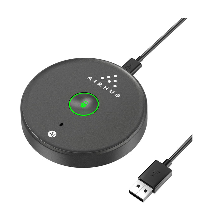AIRHUG USB-Mikrofon, ohne Lautsprecher, Desktop-Computer-Mikrofon, Stummschalttaste mit LED-Anzeige,