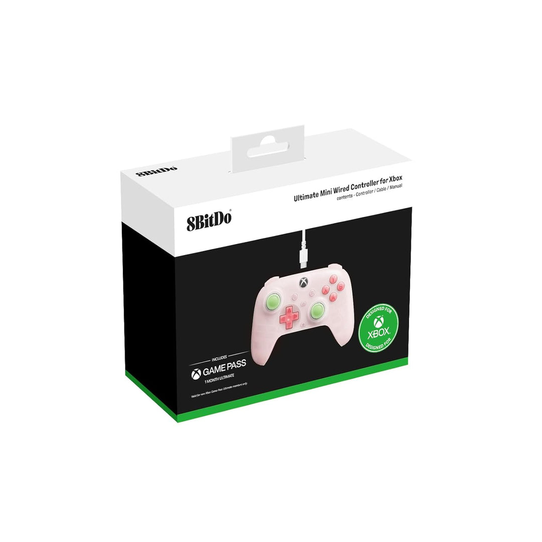 8Bitdo Ultimate Mini Wired Controller for Xbox with RGB Lighting Fire Ring, Hall Effect Joysticks an