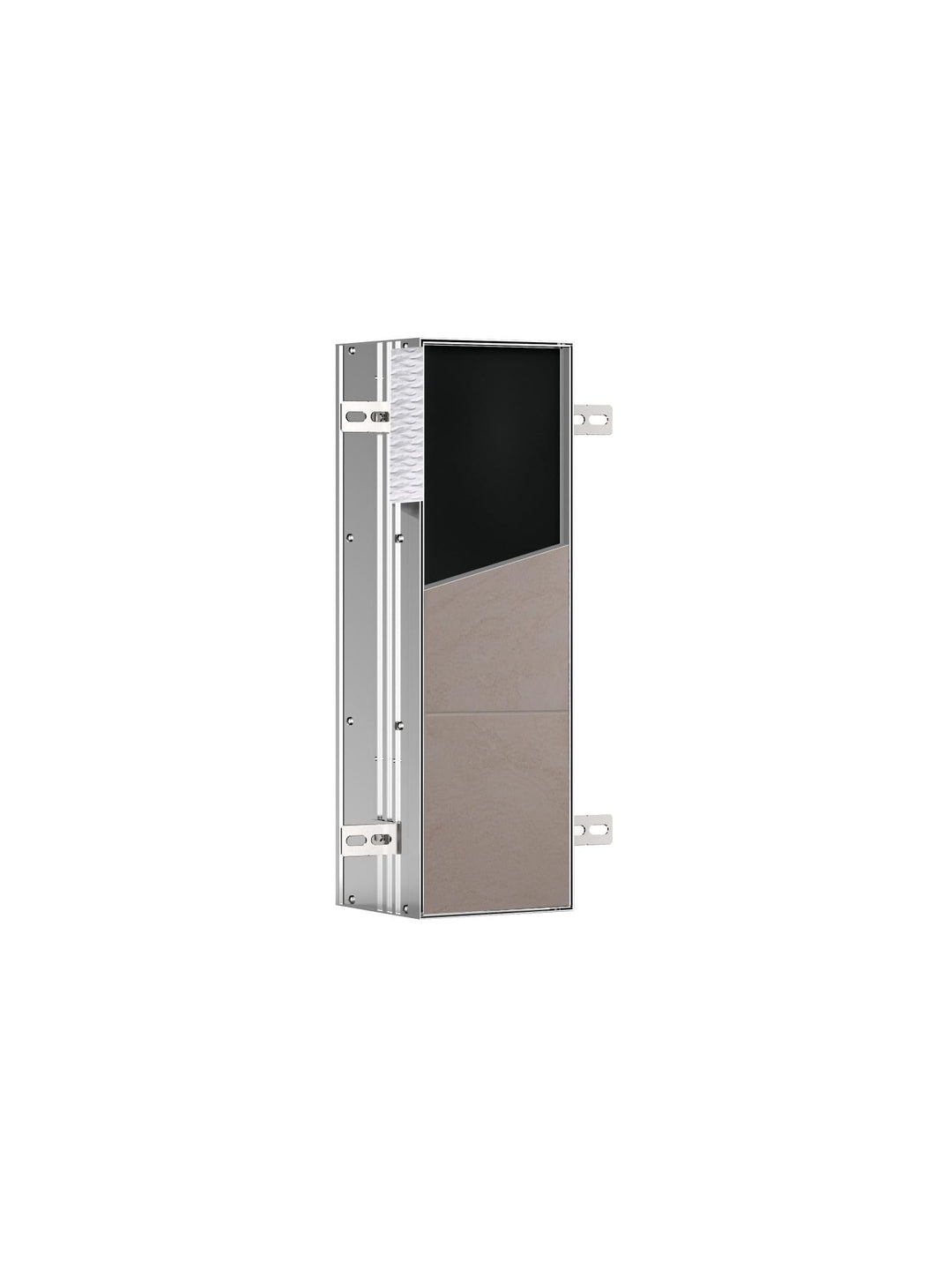 EMCO Asis Plus Unterputz-WC Modul mit Toilettenpapierhalter, Badezimmerschrank für unsichtbaren Stau
