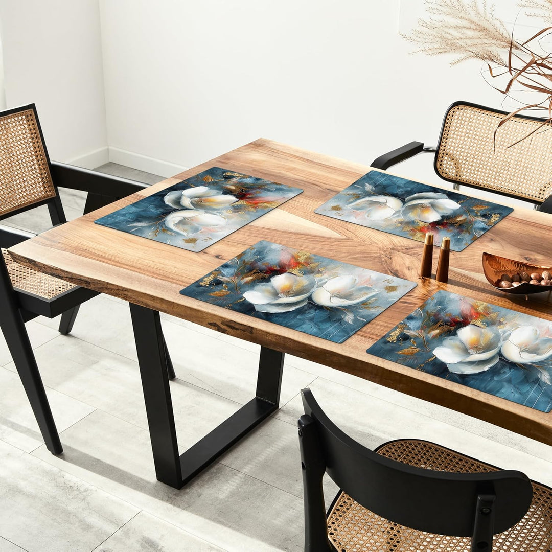 KitchenYeah© Platzsets Abwaschbar 6-Teilig 45x30 cm Tischsets Platzdeckchen Platzset Unterlage Tisch