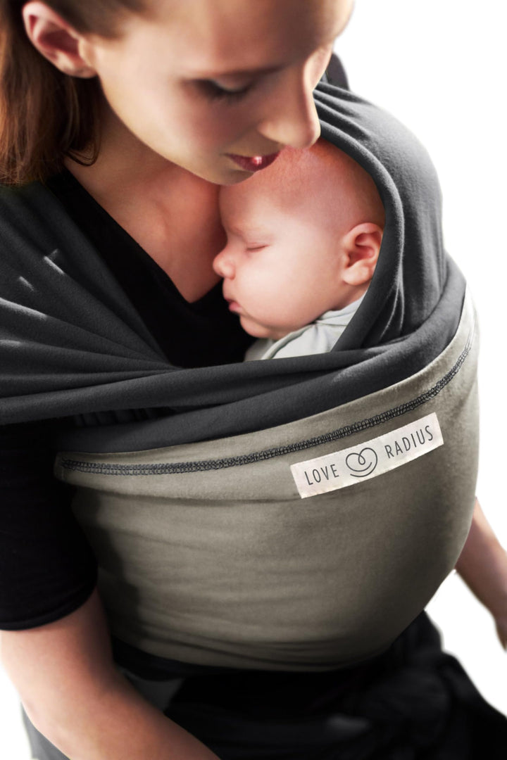 Je Porte Mon Bebe Schal, Anthrazit/Oliv Anthrazit und Olivgrün, Anthrazit und Olivgrün