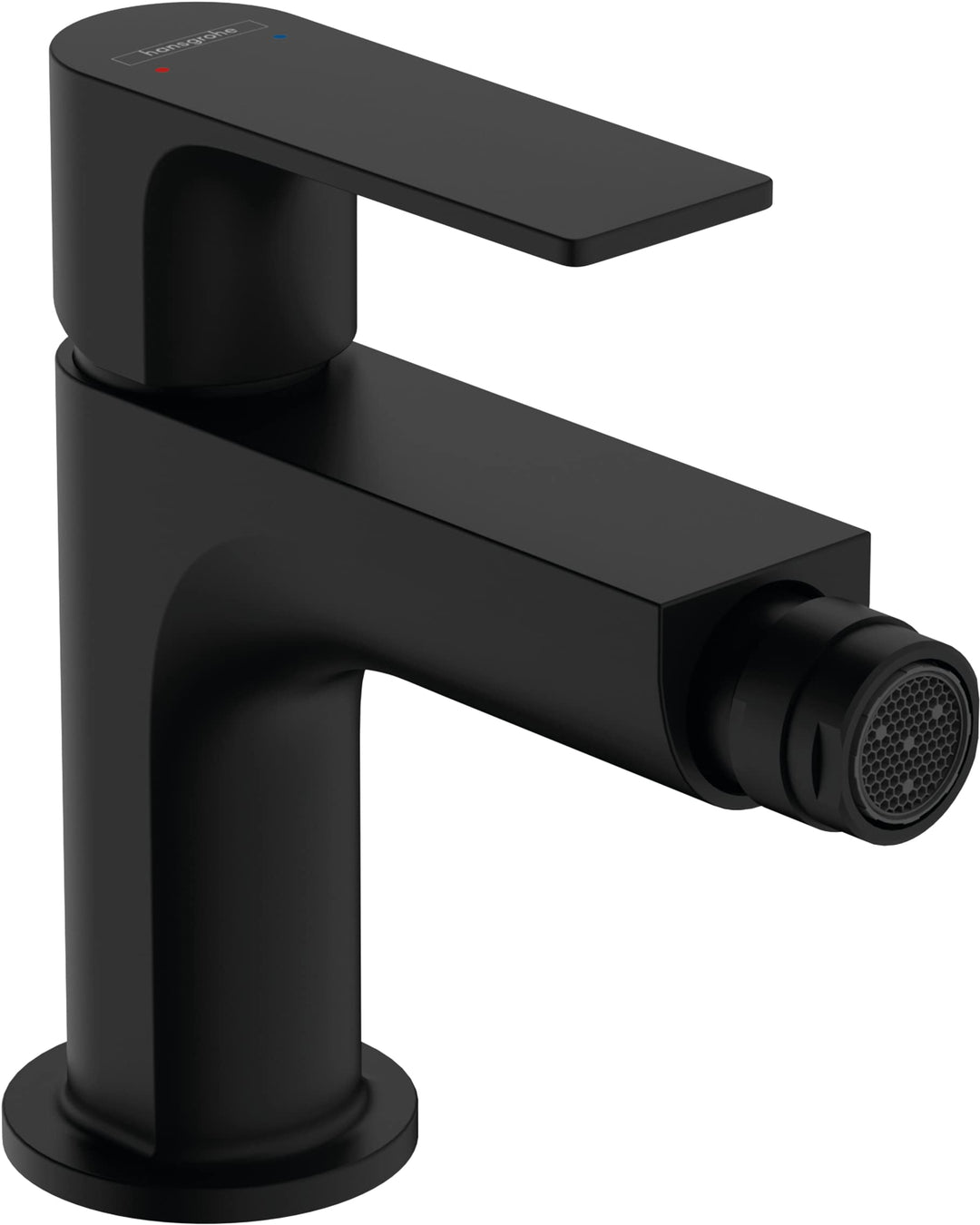 hansgrohe Einhebel-Bidetmischer Rebris E, Bidetarmatur mit Zugstange, wassersparend, Mattschwarz Mat
